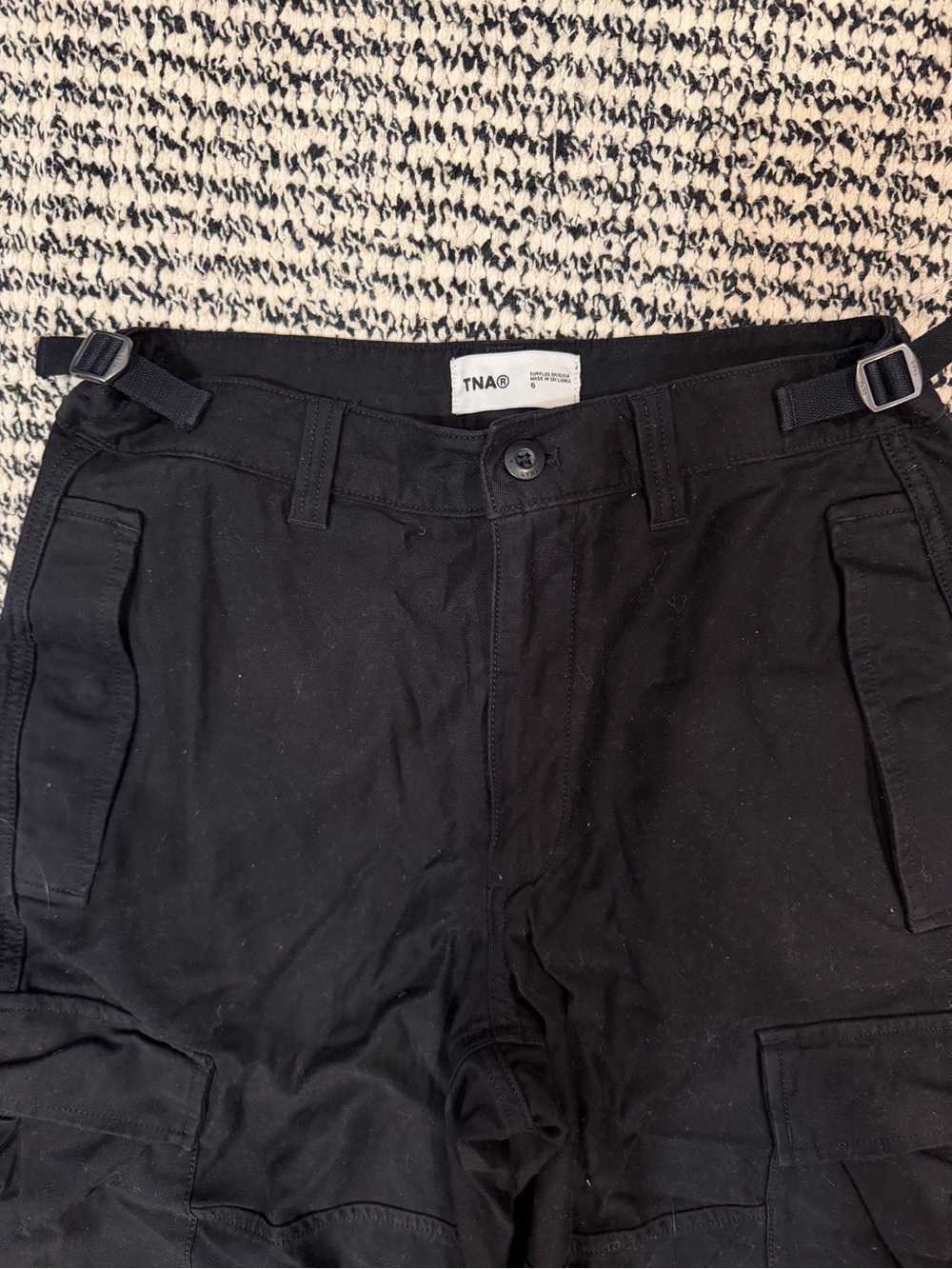 TNA Aritzia Black Cargo Pants